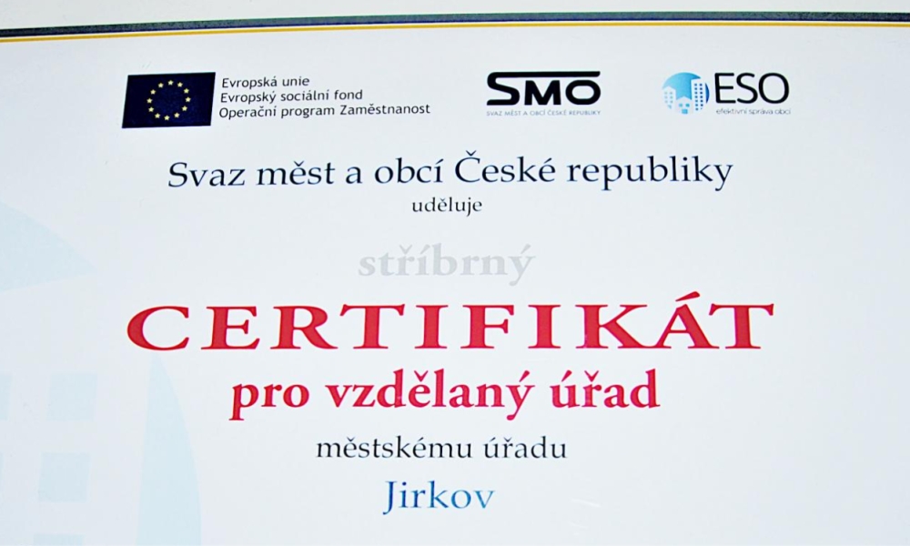 Jirkov certifikat